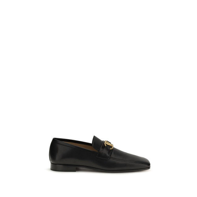 Valentino Garavani Schwarze Loafer aus Ziegenleder zum Hineinschlüpfen