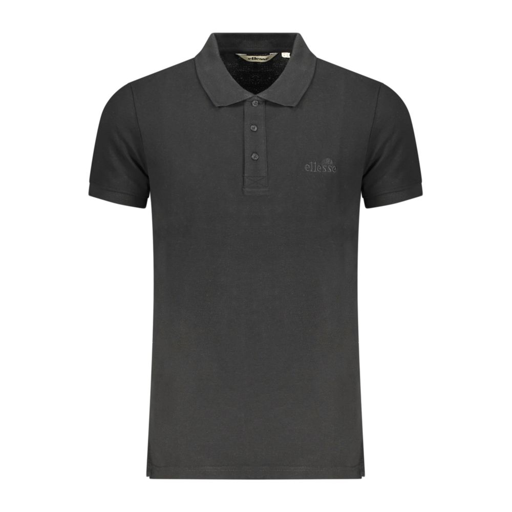 Ellesse Men's Black Cotton Polo Shirt
