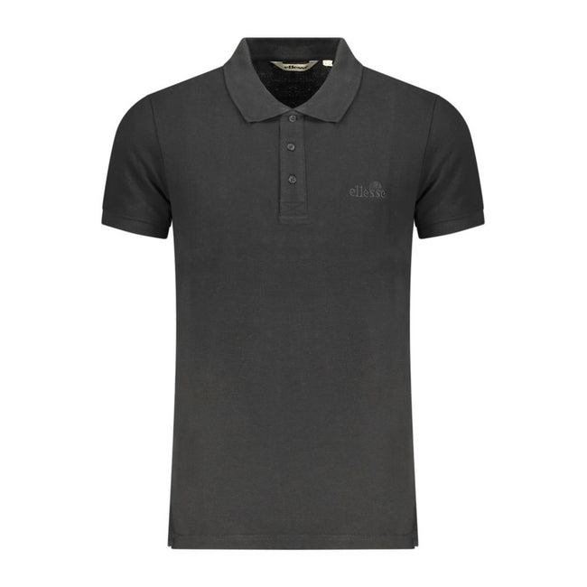 Ellesse Schwarzes Herren-Poloshirt aus Baumwolle