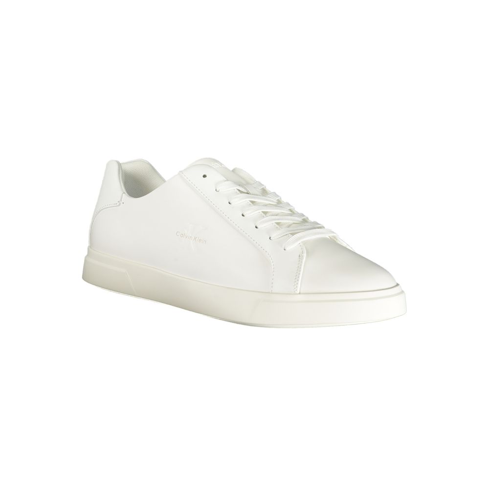 Calvin Klein Men's White Polyurethane Sneaker