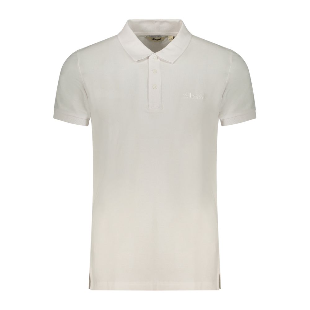 Ellesse White Cotton Men's Polo Shirt