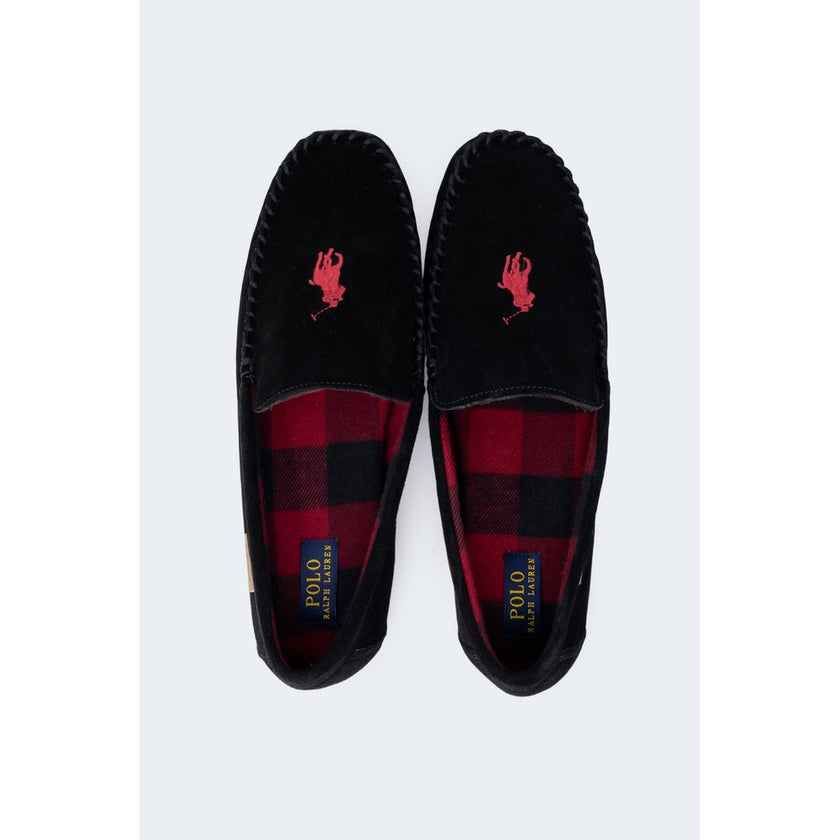 Ralph Lauren Schwarze Hausschuhe aus Kunstpelz