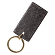Dolce & Gabbana Schwarzer Kalbsleder-Schlüsselanhänger mit Logo-Metallring für Herren