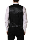 Dolce & Gabbana Schwarze Wollweste mit schmaler Passform