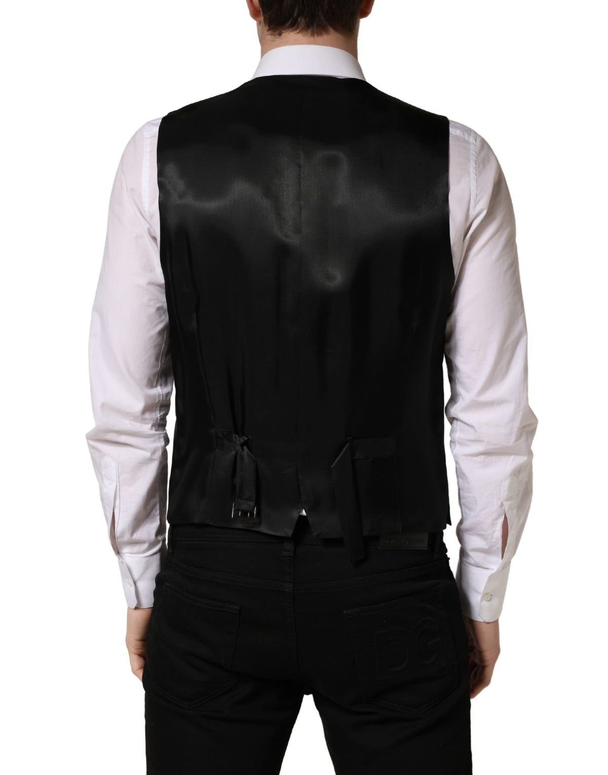 Dolce & Gabbana Dark Grey Single-Breasted Men's Vest