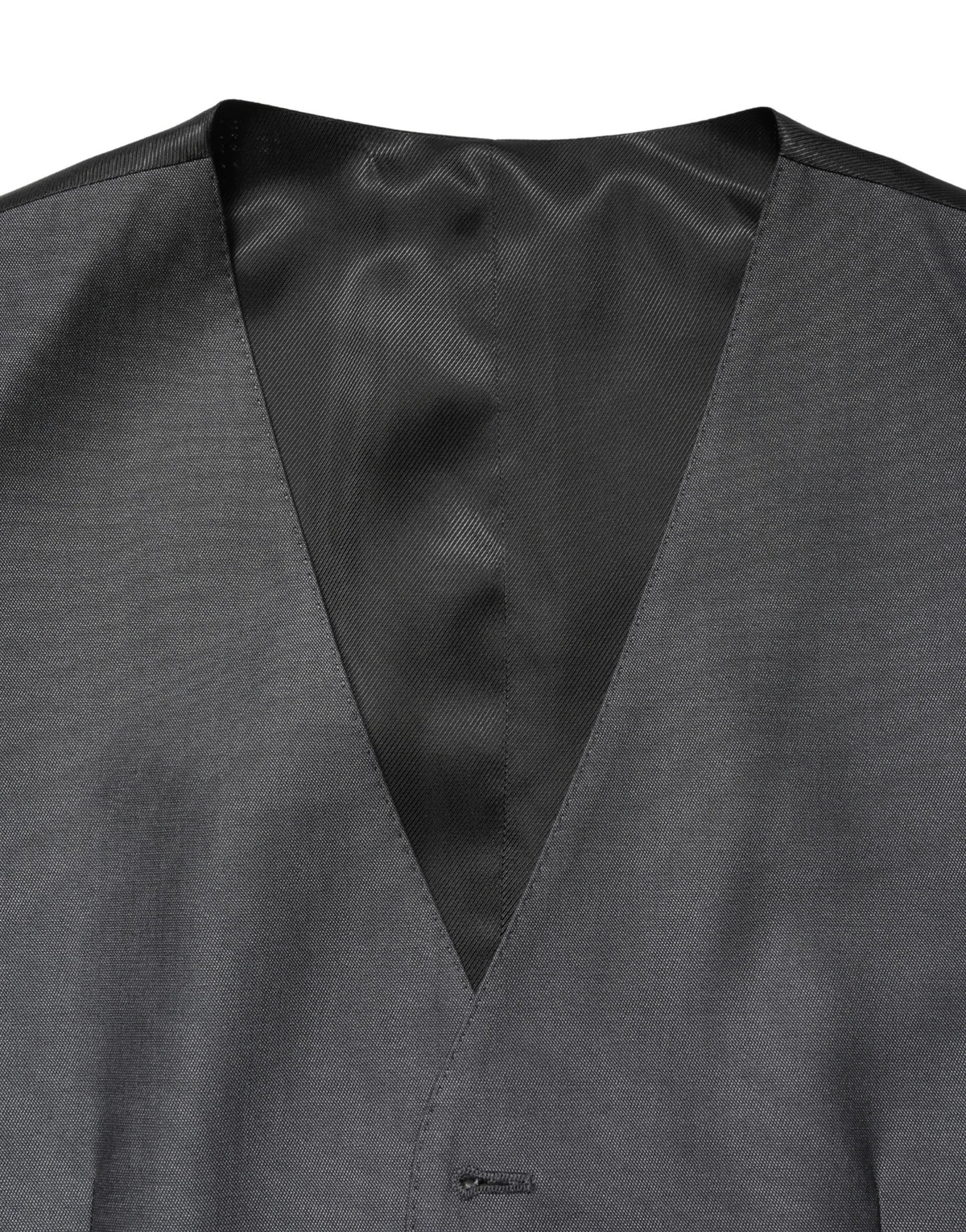 Dolce & Gabbana Dark Grey Single-Breasted Men's Vest