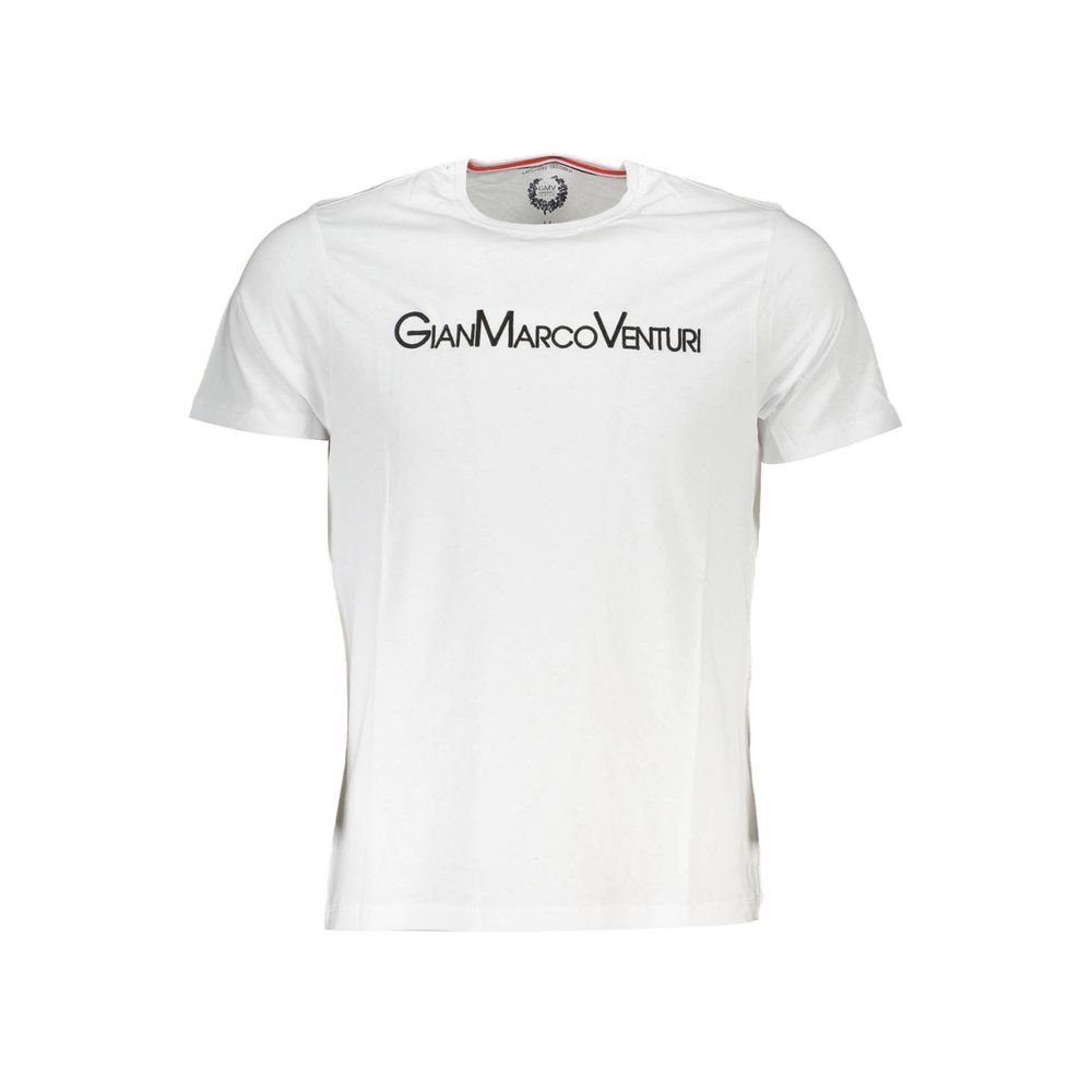 Gianmarco Venturi Weißes Baumwoll-T-Shirt für Herren