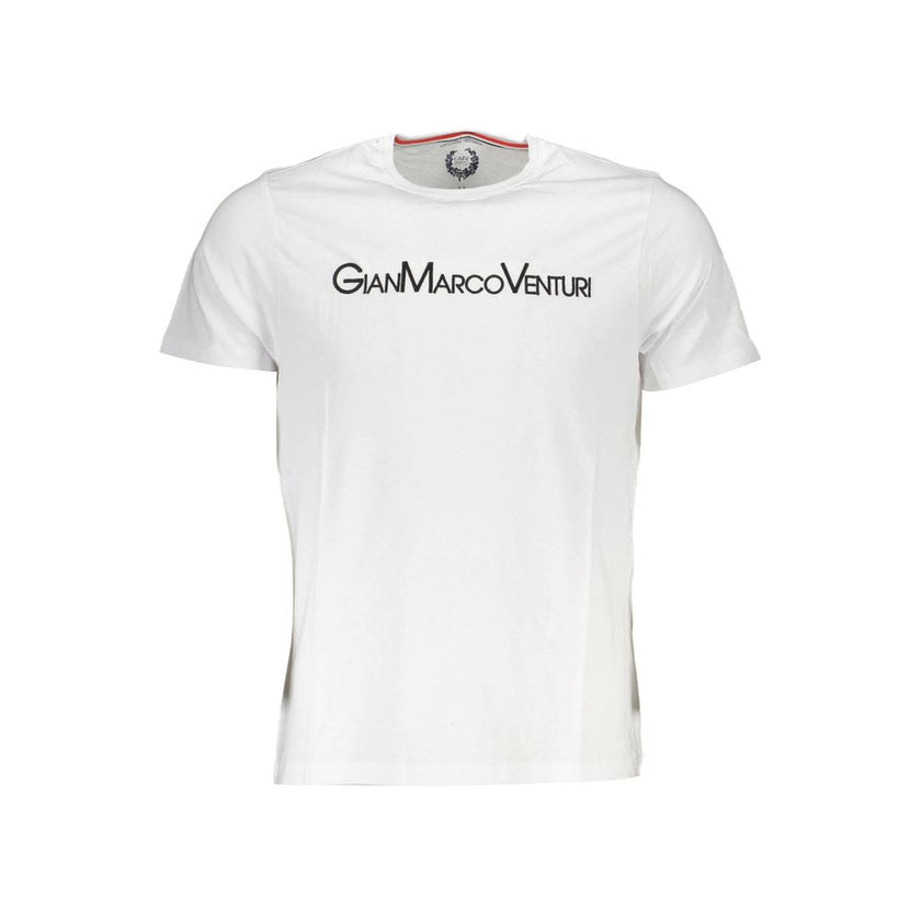 Gianmarco Venturi Weißes Baumwoll-T-Shirt für Herren