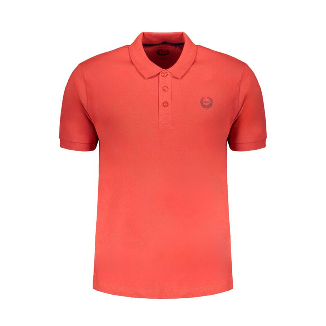 Gianmarco Venturi Rotes Herren-Poloshirt aus Baumwolle