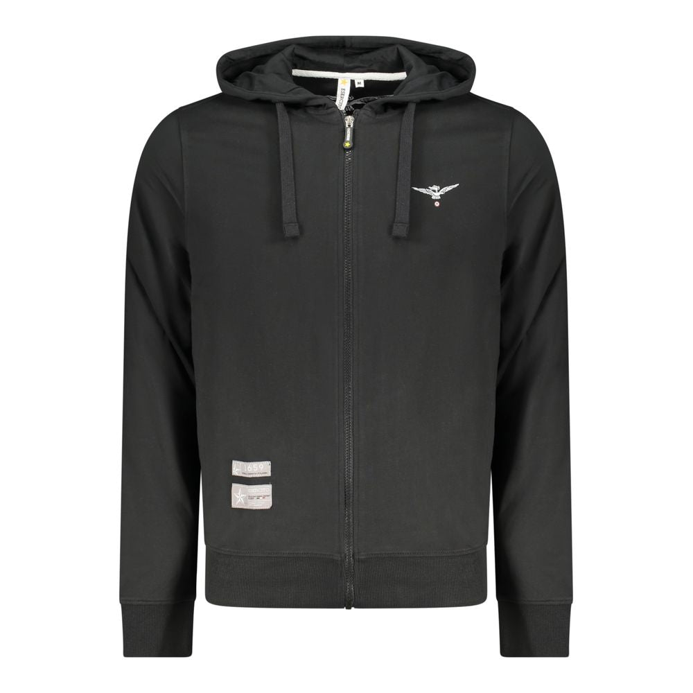 Accademia Militare Schwarzer Herren-Hoodie aus Baumwolle