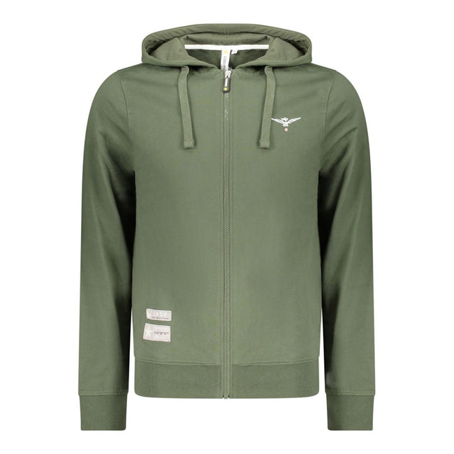Accademia Militare Verde Baumwoll-Kapuzenpullover für Herren