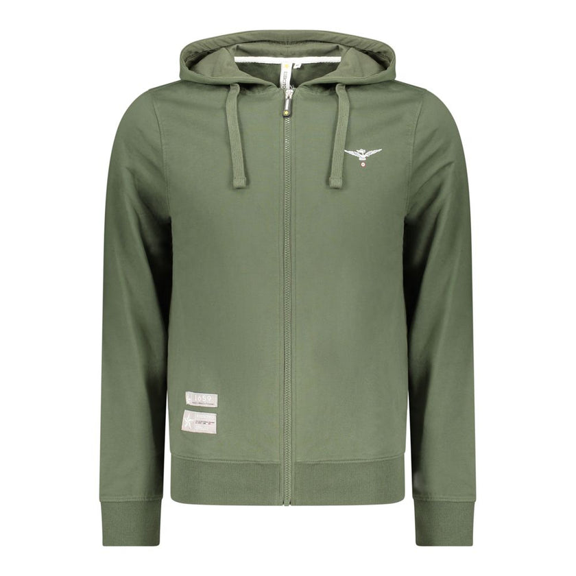 Accademia Militare Verde Baumwoll-Kapuzenpullover für Herren