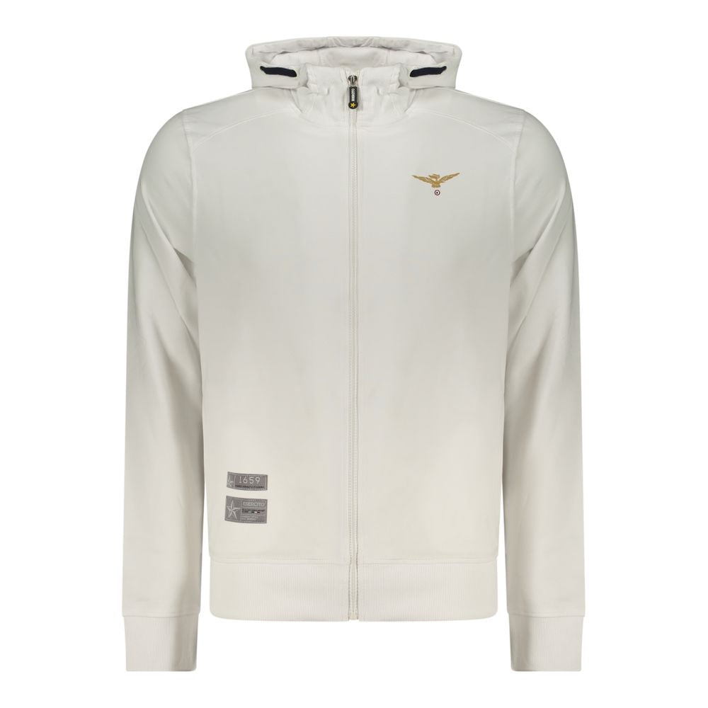 Accademia Militare Weißer Herren-Kapuzenpullover aus Baumwolle