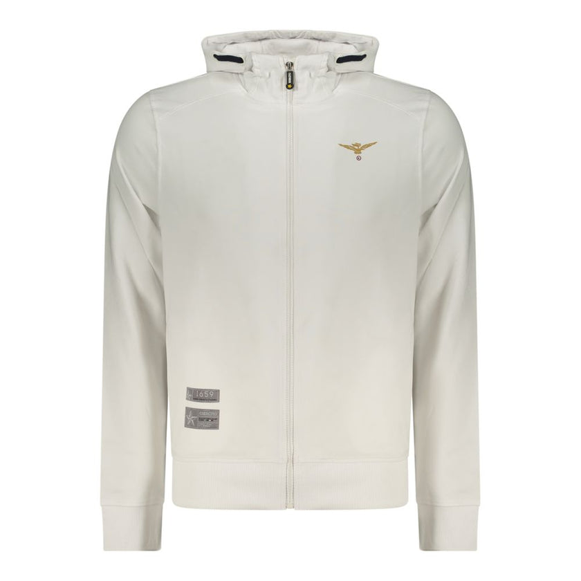 Accademia Militare Weißer Herren-Kapuzenpullover aus Baumwolle