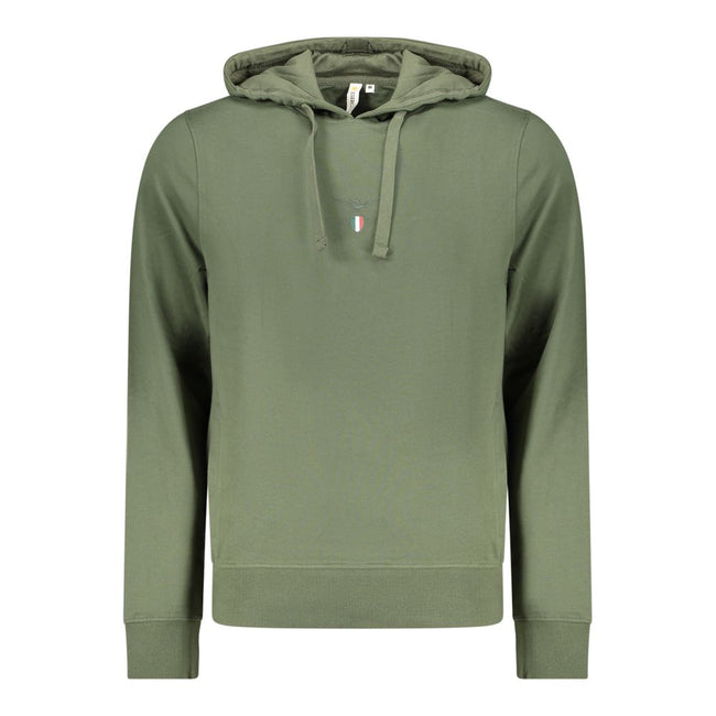 Accademia Militare Verde Baumwoll-Kapuzenpullover für Herren