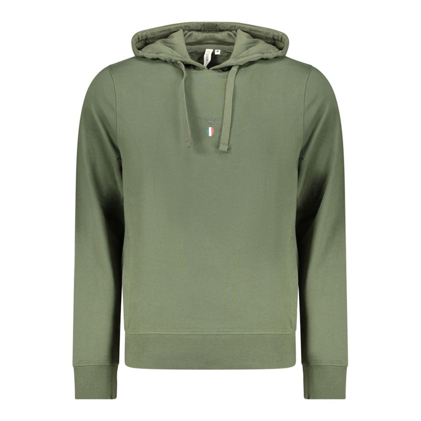 Accademia Militare Verde Baumwoll-Kapuzenpullover für Herren
