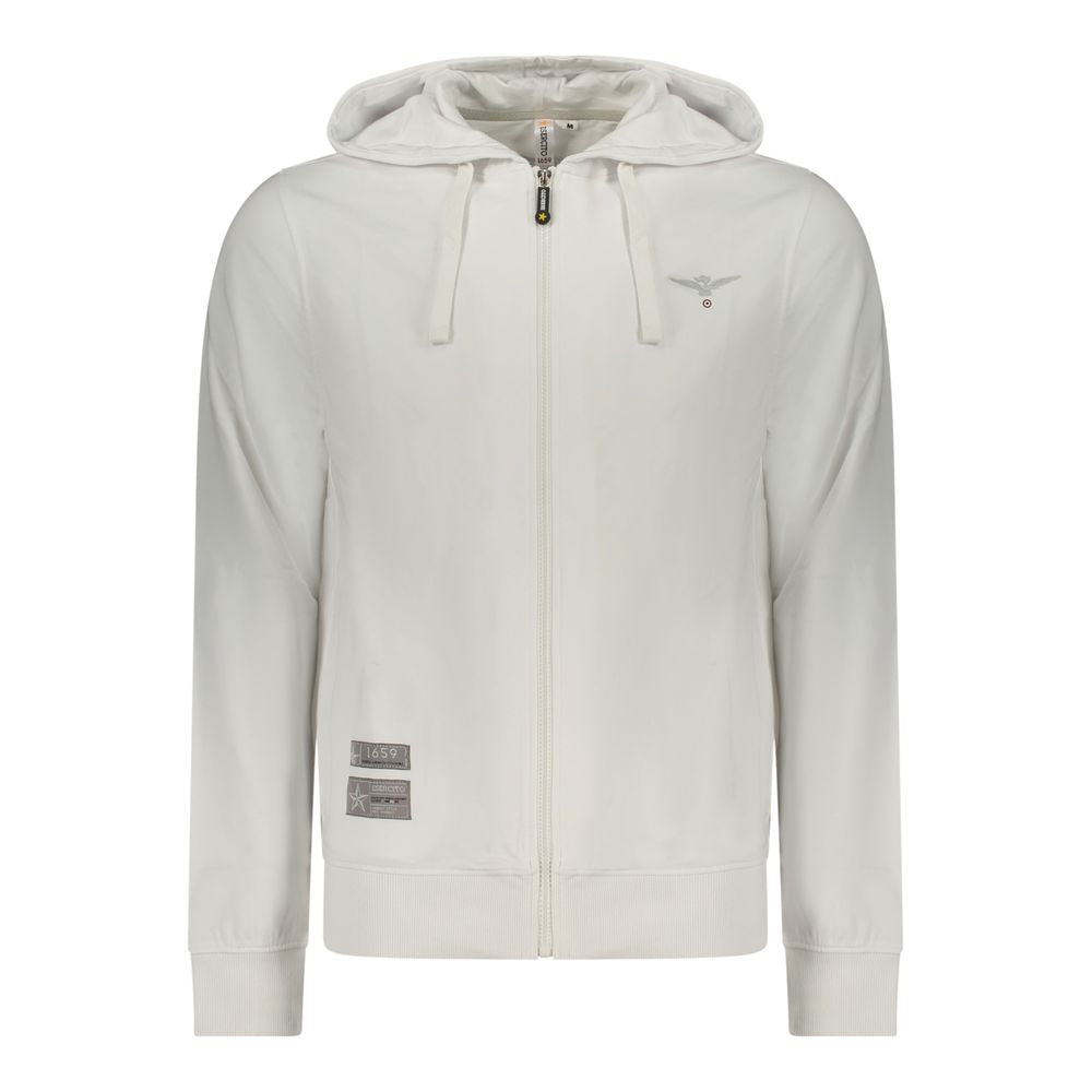 Accademia Militare Bianco Baumwoll-Kapuzenpullover für Herren