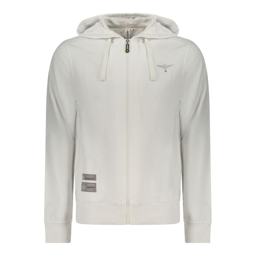 Accademia Militare Bianco Baumwoll-Kapuzenpullover für Herren