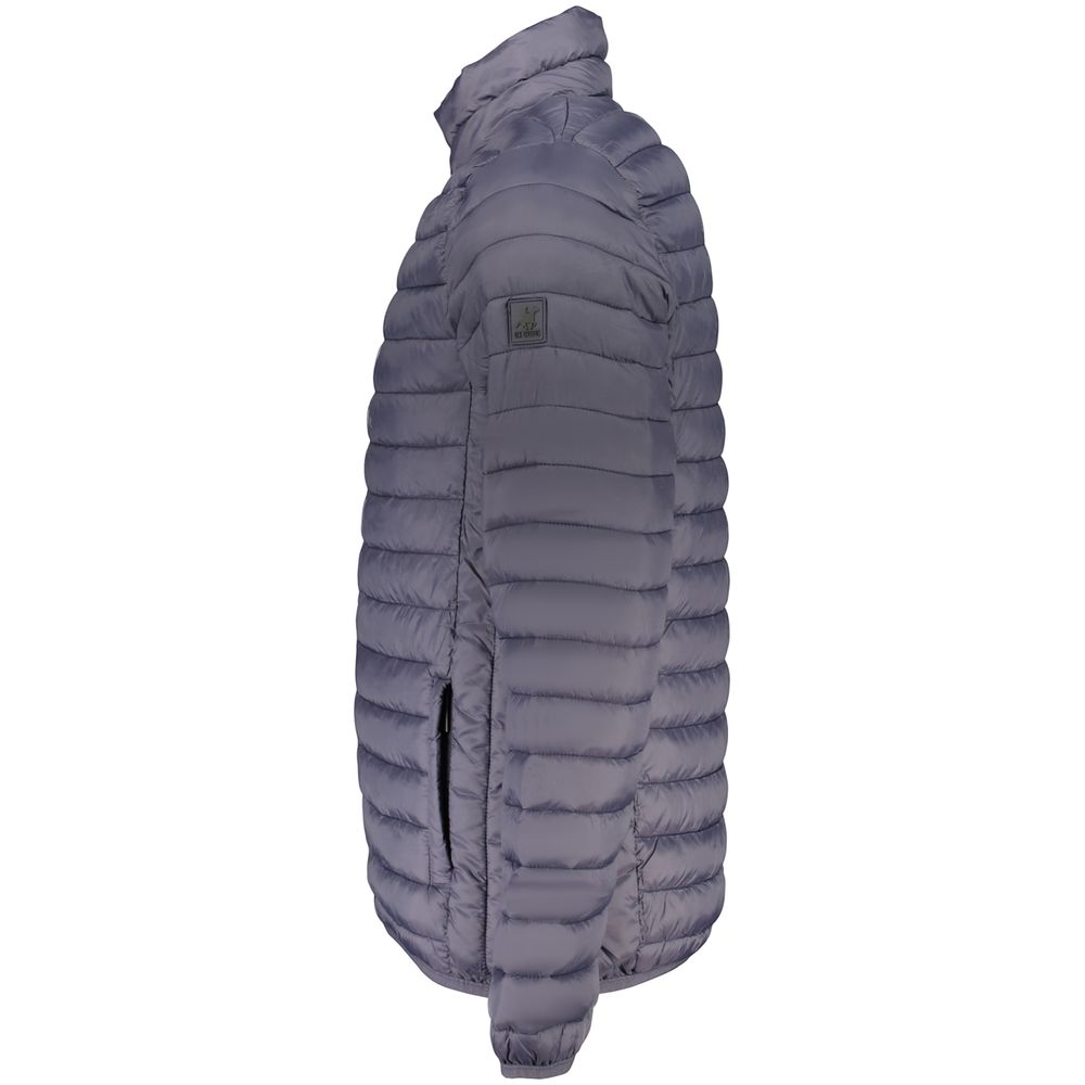 U.S. Grand Polo Blaue Polyester-Jacke in voller Länge