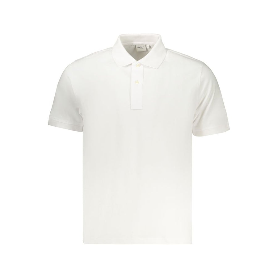 Pepe Jeans Men's White Cotton Polo Shirt