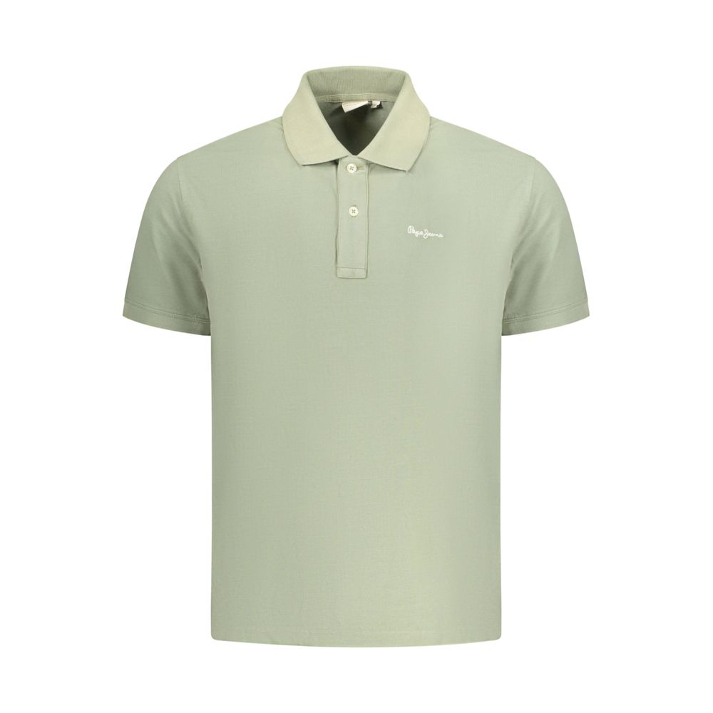 Pepe Jeans Men's Polo Shirt Green Made of Cotton