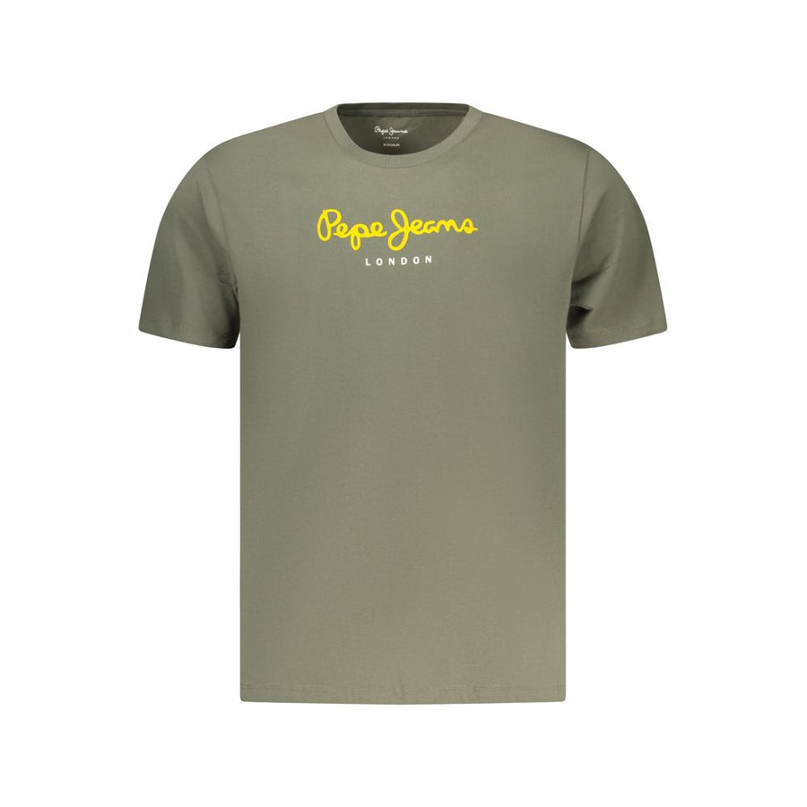 Men's Pepe Jeans Green Cotton T-Shirt