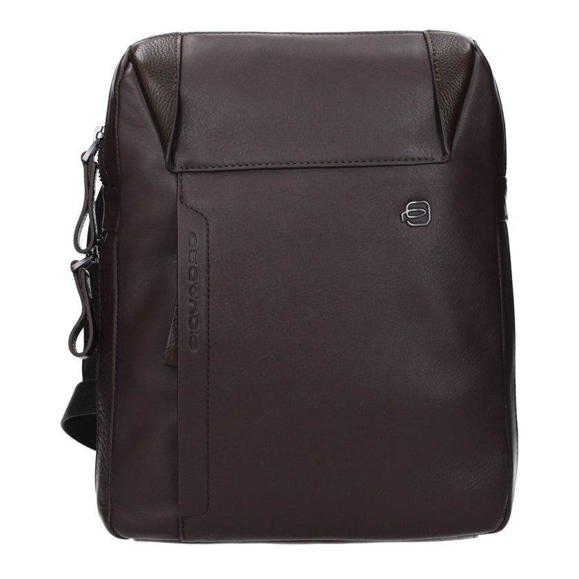Piquadro Braune Leder Umhängetasche