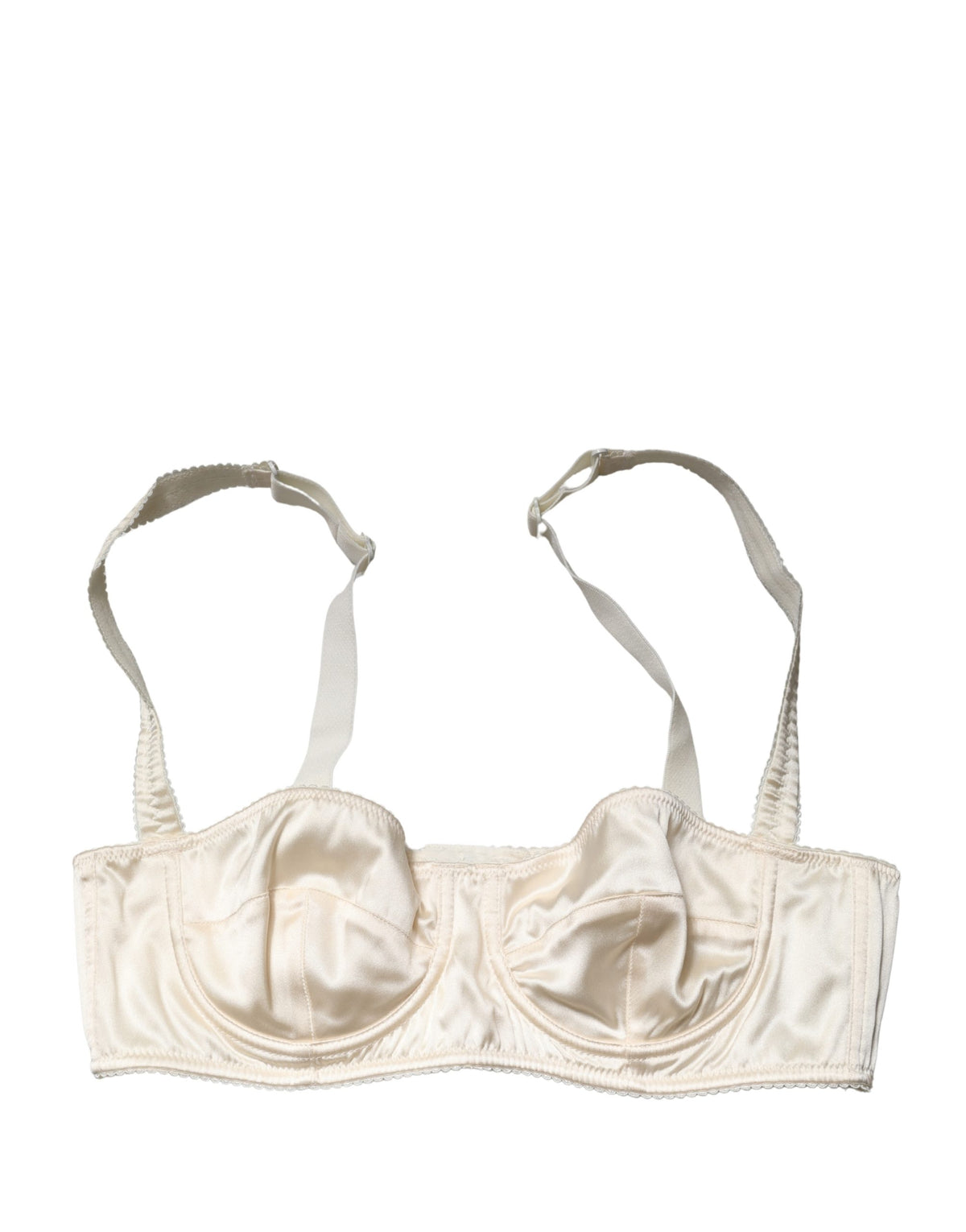 Dolce & Gabbana Off White Semi-Pad Underwired Balconette Bra Lingerie