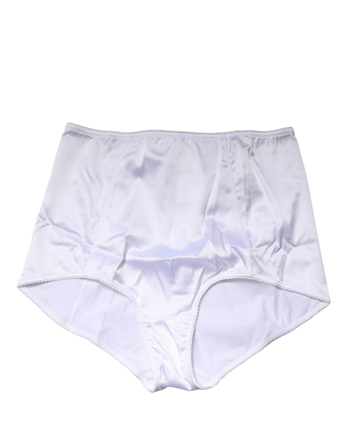 Dolce & Gabbana White High-Waist Silk Blend Girdle Briefs