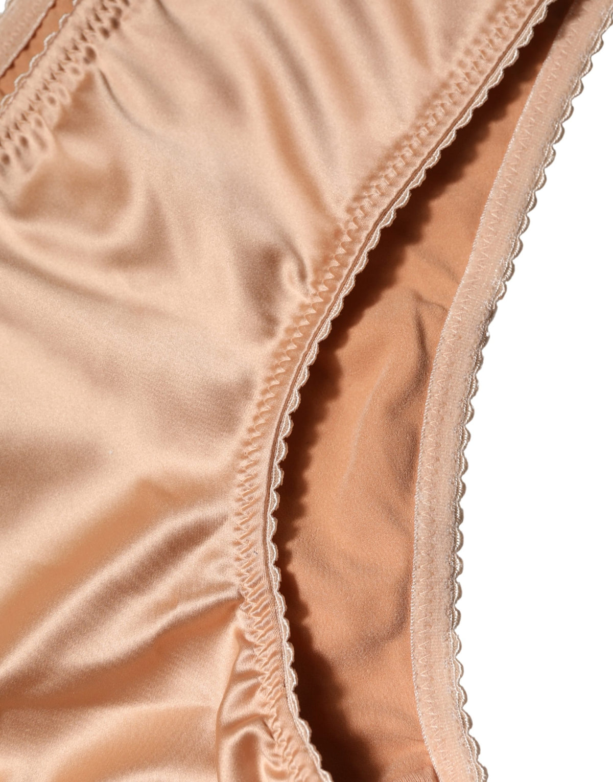 Dolce & Gabbana Beige Seiden-Stretch-Slip mit mittlerem Bund