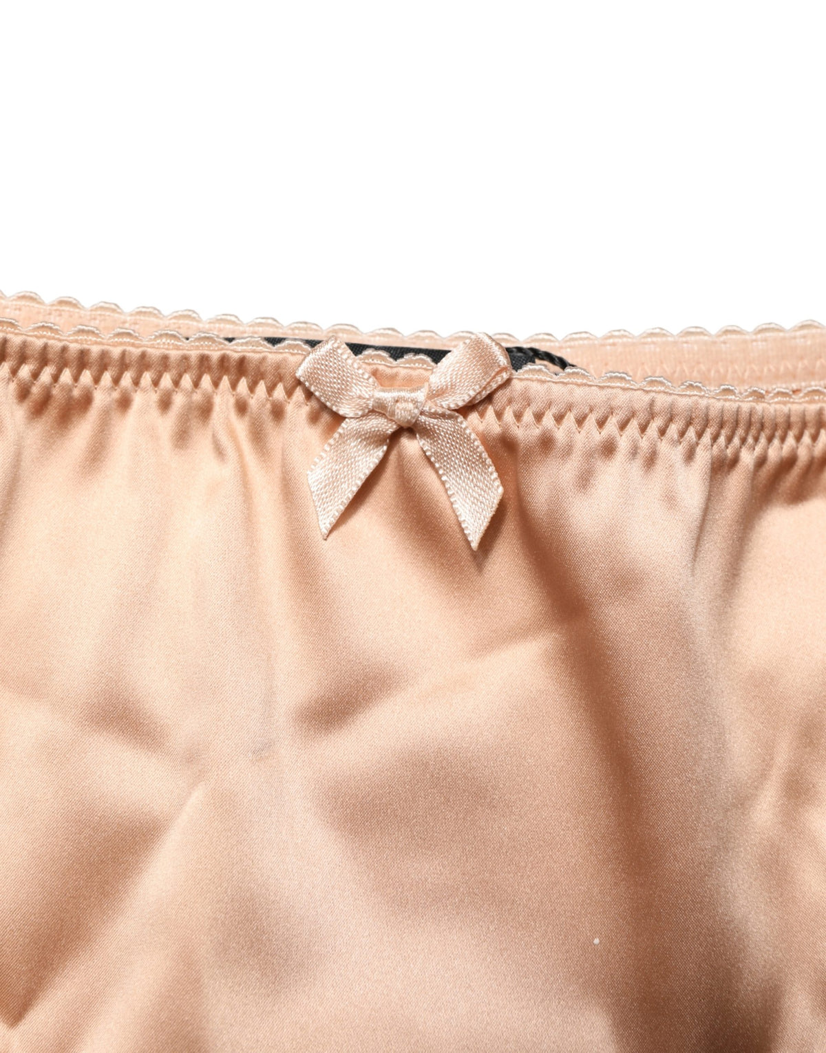 Dolce & Gabbana Beige Seiden-Stretch-Slip mit mittlerem Bund