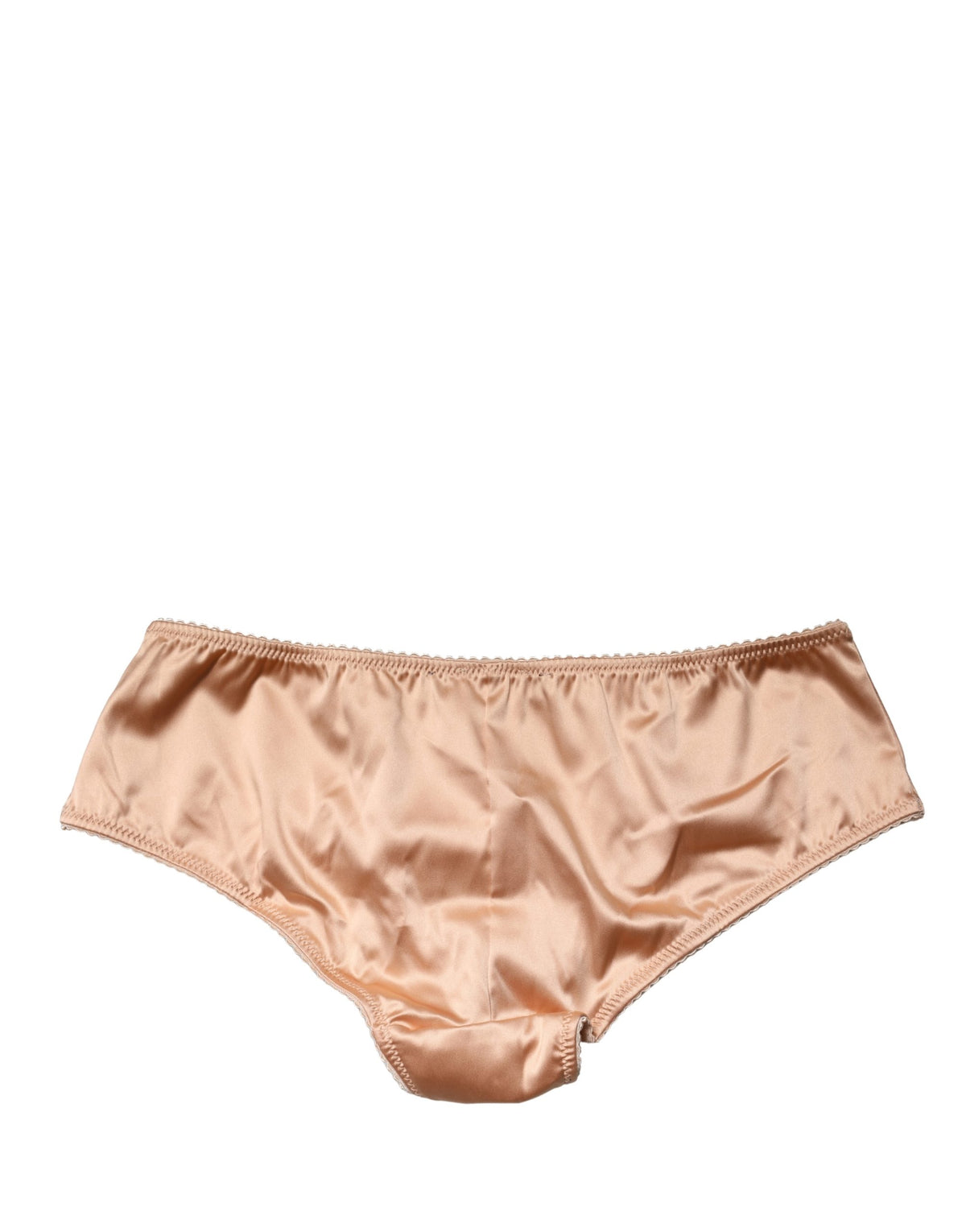 Dolce & Gabbana Beige Seiden-Stretch-Slip mit mittlerem Bund