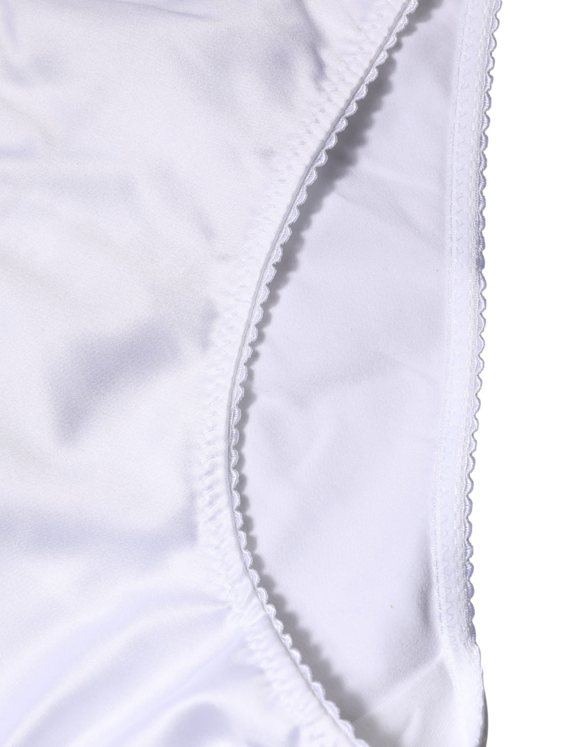Dolce & Gabbana White Mid-Rise Silk Stretch Panty