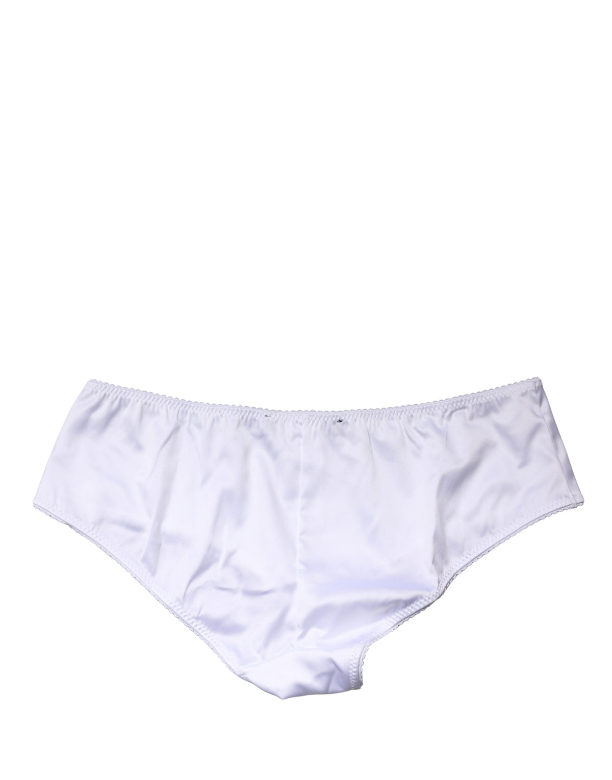 Dolce & Gabbana White Mid-Rise Silk Stretch Panty