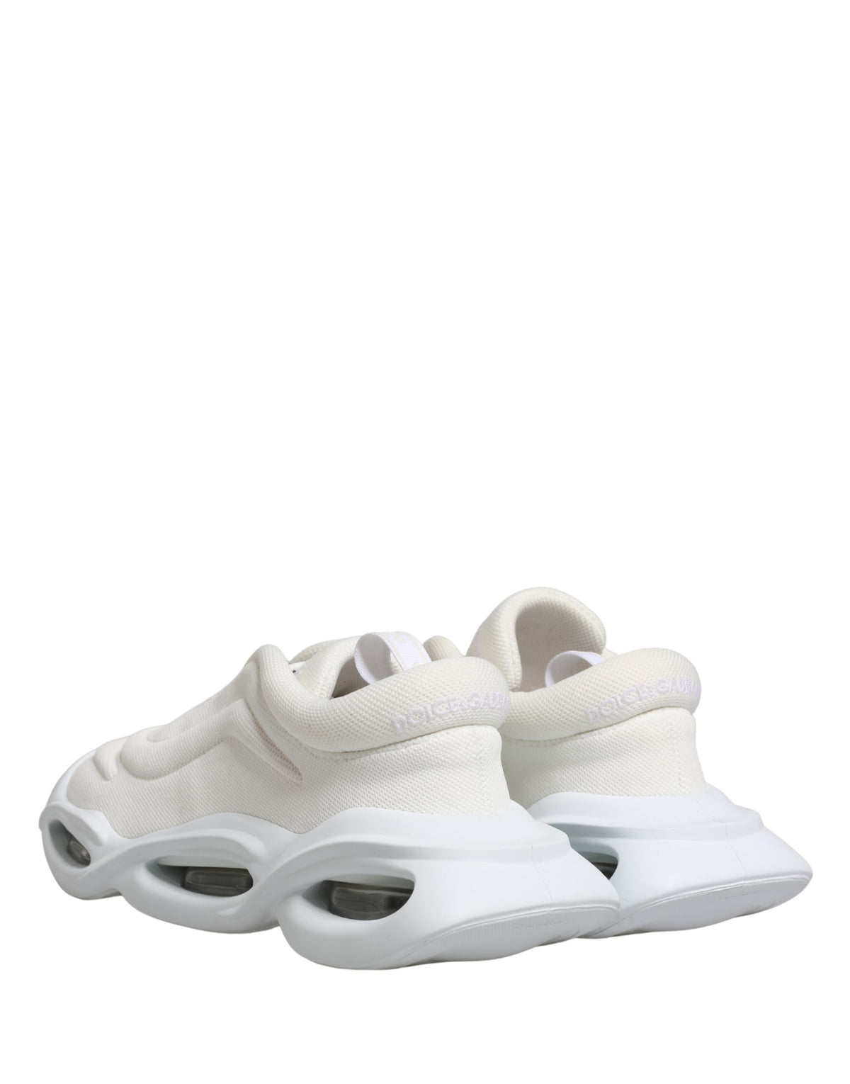 Dolce & Gabbana White Slip-On Wave Low-Top Sneakers Shoes