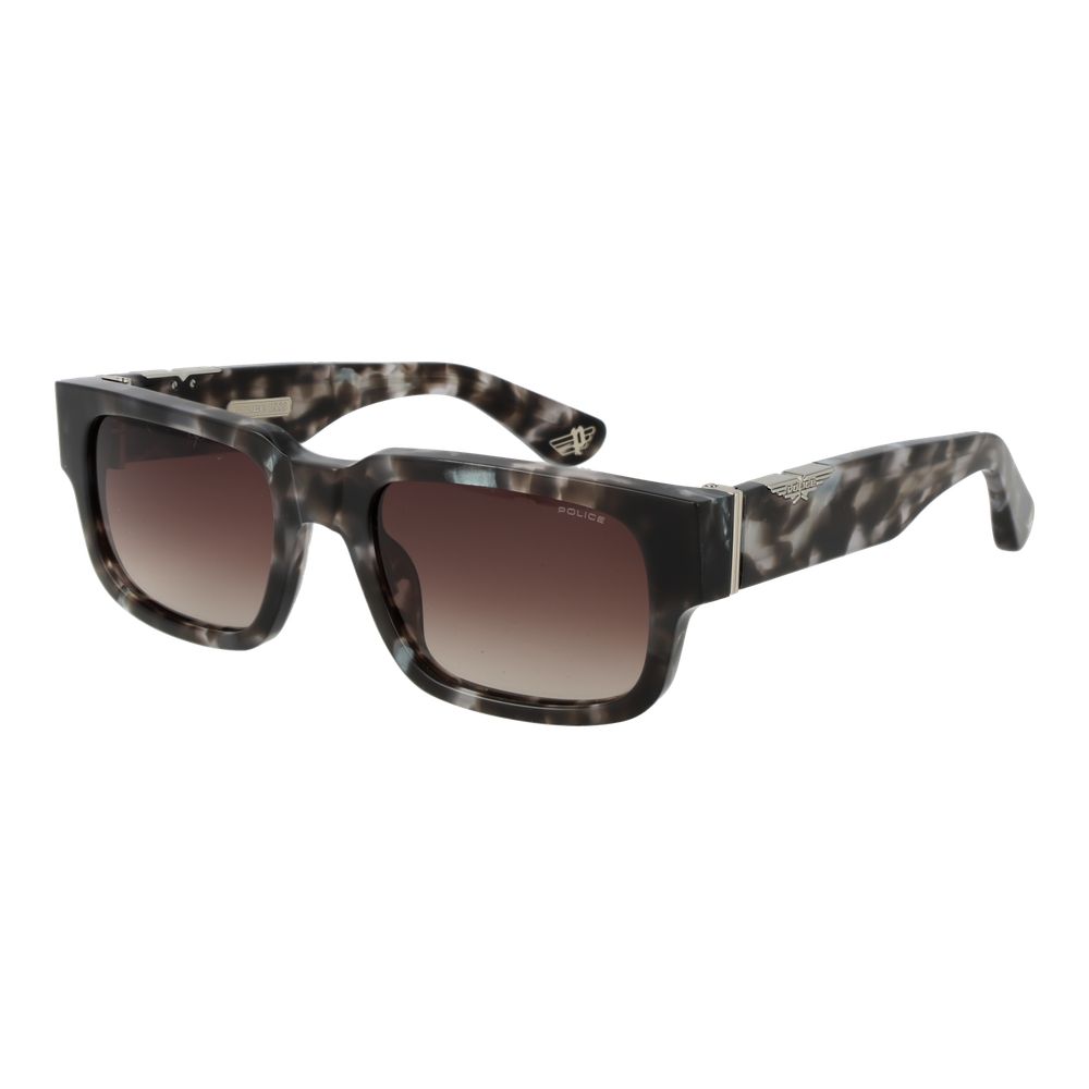 Police sunglasses in grey cellulose acetate