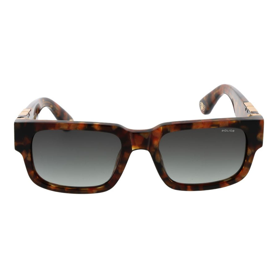 Police sunglasses made of brown cellulose acetate
