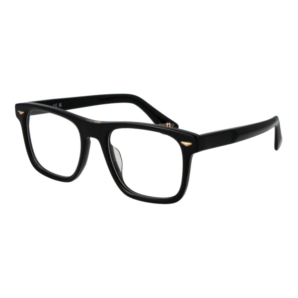 Police glasses with black cellulose acetate frames