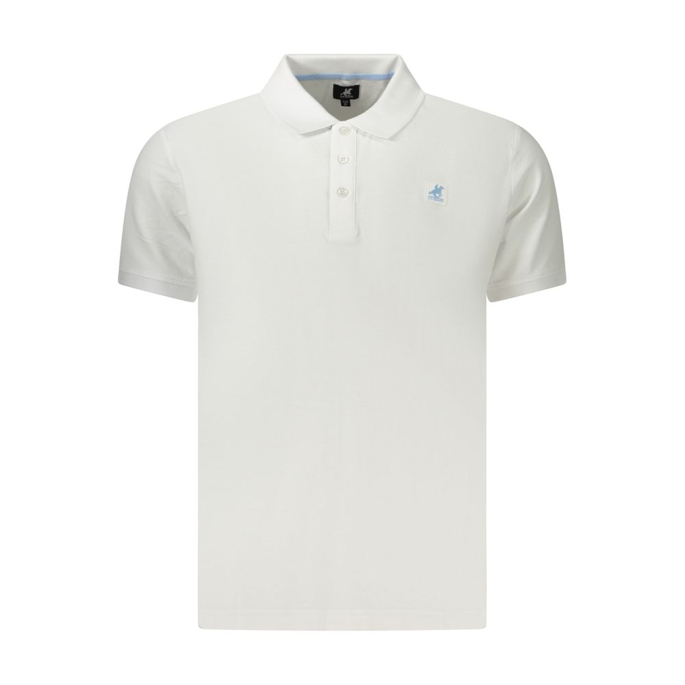 U.S. Grand Polo Weißes Herren-Poloshirt aus Baumwolle