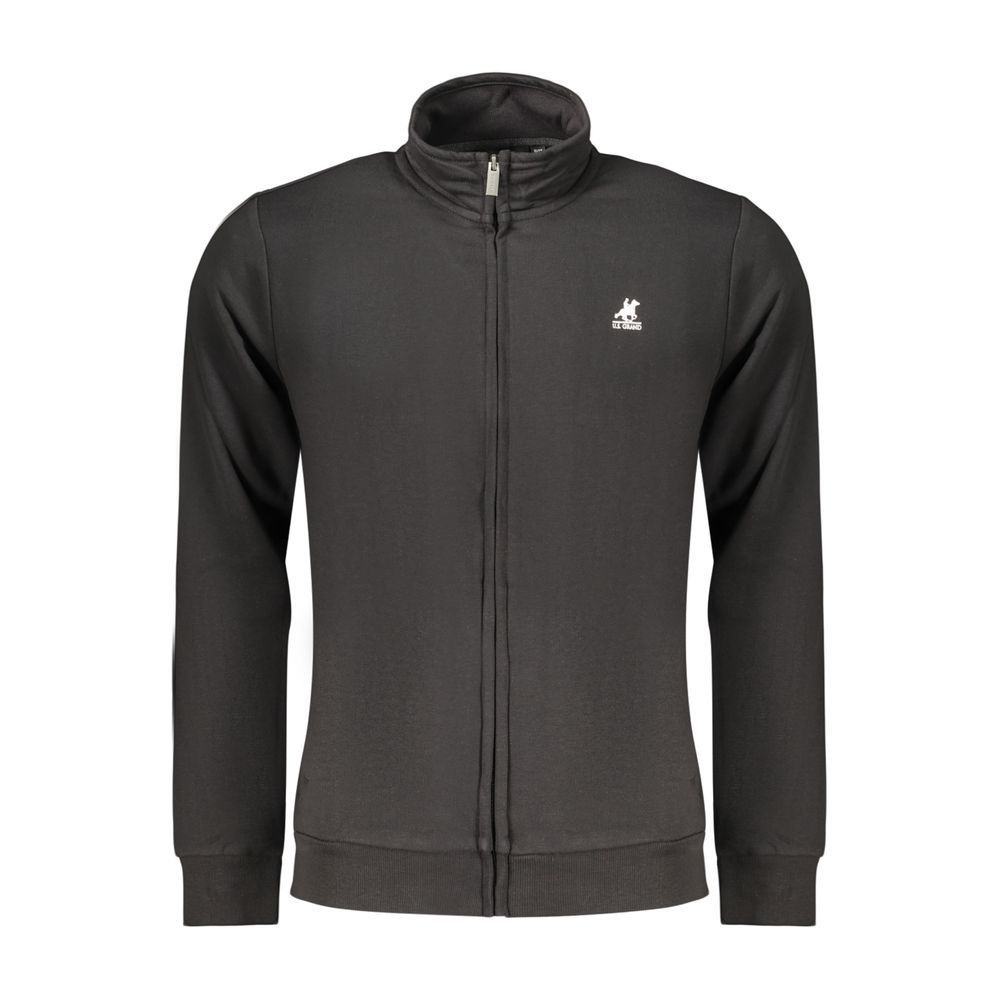 U.S. Grand Polo Schwarzer Baumwoll-Sweatshirt