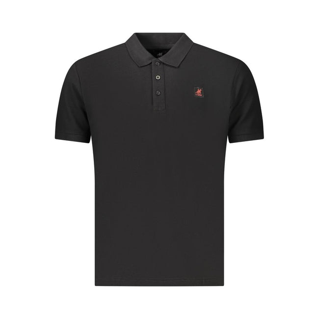 U.S. Grand Polo Schwarzes Herren-Poloshirt aus Baumwolle