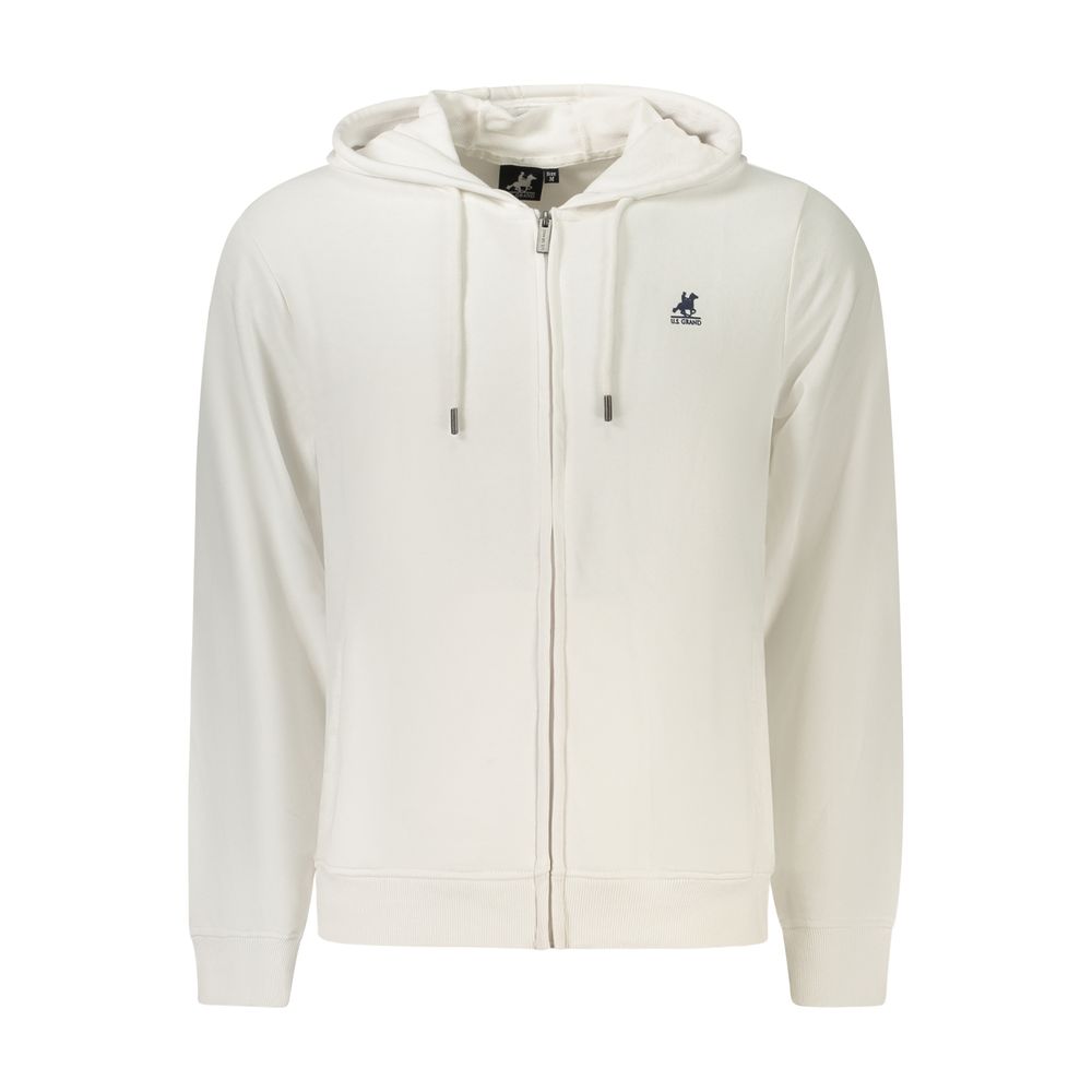 U.S. Grand Polo Weißes Herren-Sweatshirt aus Baumwolle