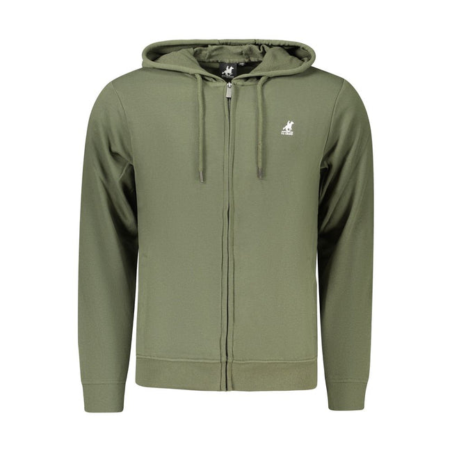 U.S. Grand Polo Grüner Herren-Kapuzenpullover aus Baumwolle