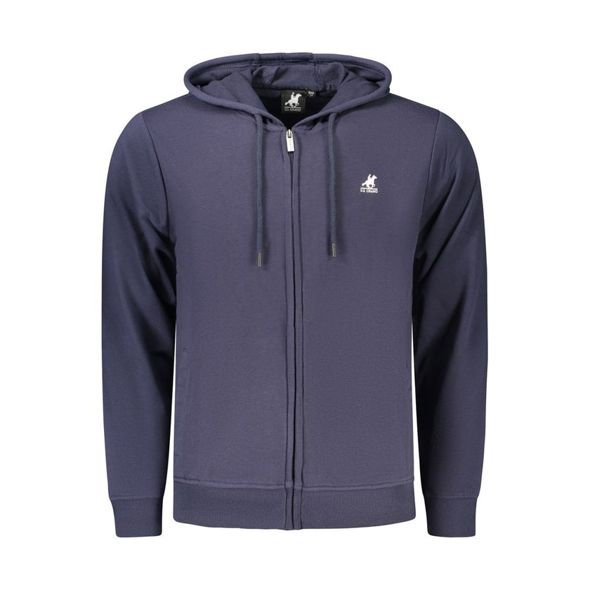 U.S. Grand Polo Blauer Baumwoll-Kapuzenpullover für Herren