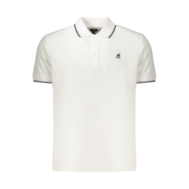 U.S. Grand Polo Weißes Herren-Poloshirt aus Baumwolle