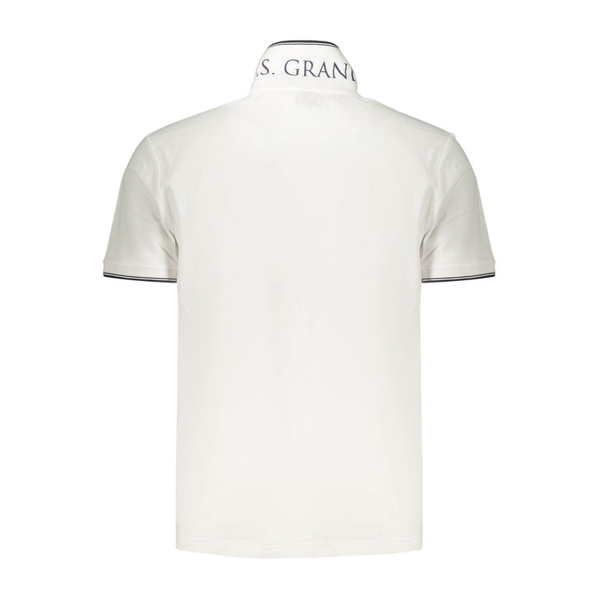 U.S. Grand Polo Weißes Herren-Poloshirt aus Baumwolle