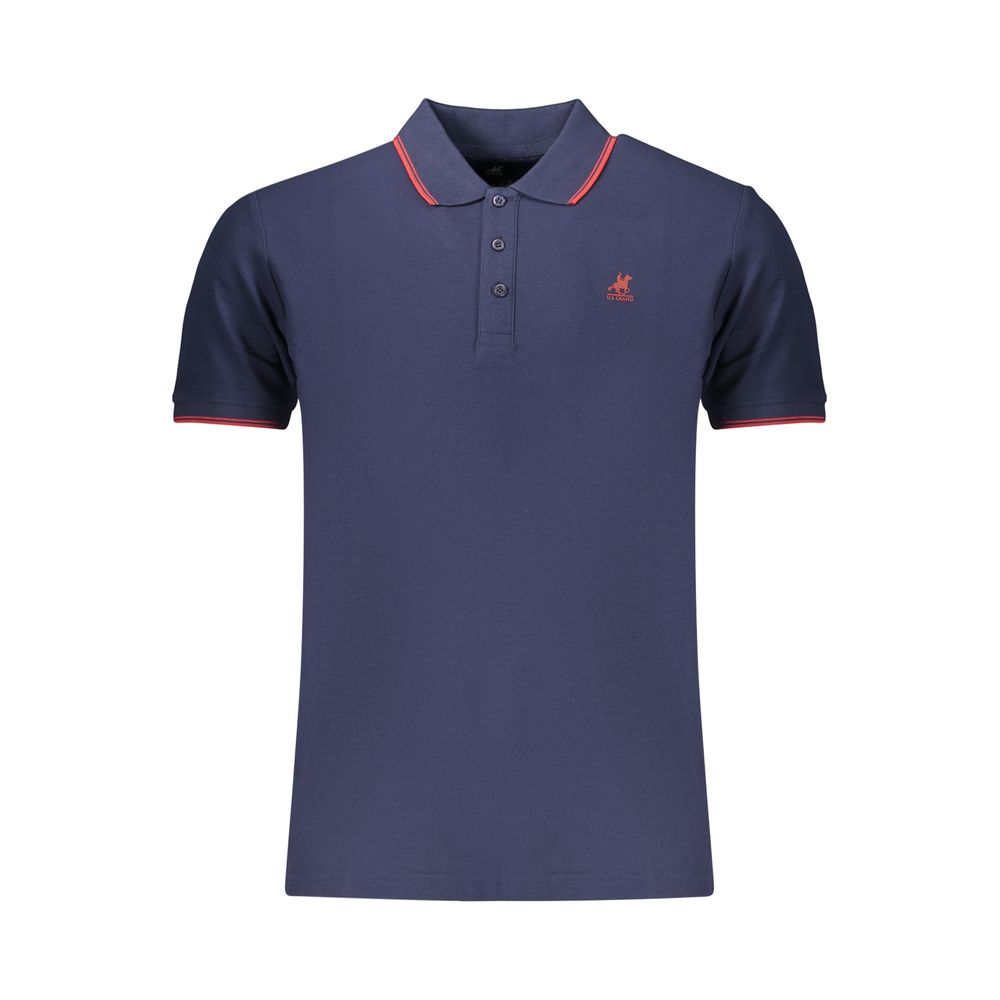 U.S. Grand Polo Blaues Baumwoll-Poloshirt für Herren