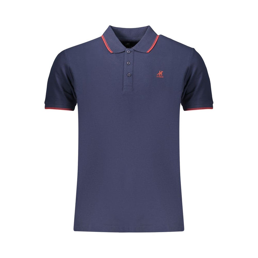 U.S. Grand Polo Blaues Baumwoll-Poloshirt für Herren