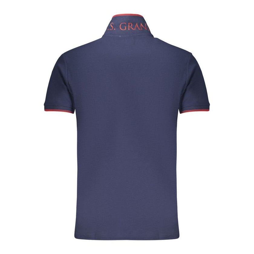 U.S. Grand Polo Blaues Baumwoll-Poloshirt für Herren