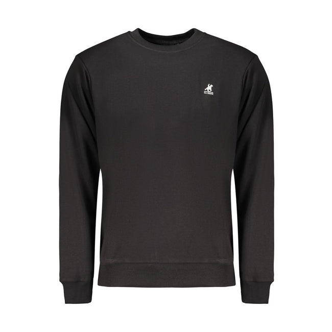 U.S. Grand Polo Schwarzer Baumwoll-Sweatshirt